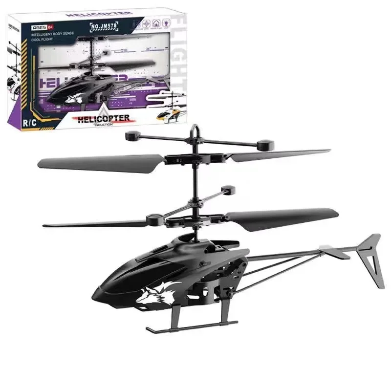 Simulación de 2 canales, avión de simulación, Sensor de gestos, Control de avión, helicóptero de vuelo, juguetes luminosos para niños, regalo de vacaciones