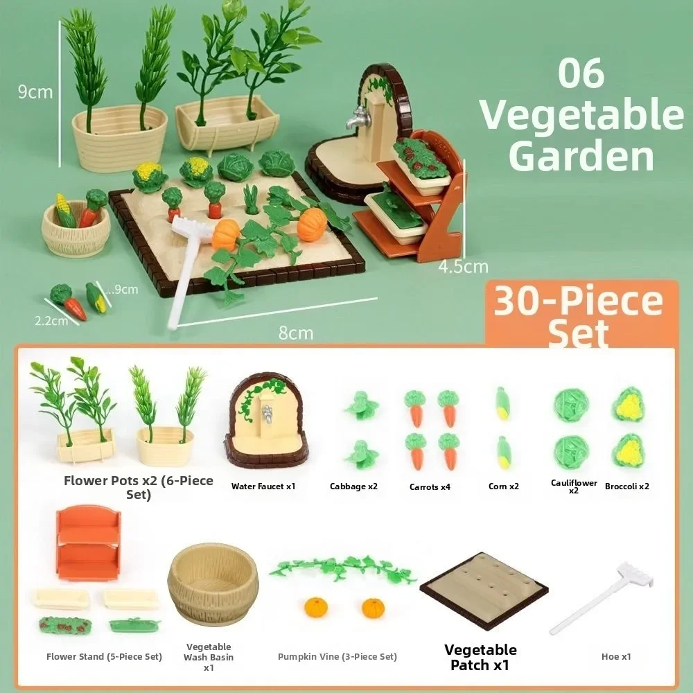 Muebles miniatura para casa de muñecas con cocina y sofá - imagen 4