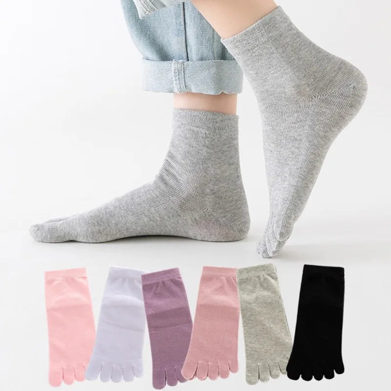 Calcetines de algodon para ninos - Otono-Invierno con rayas y dedos - imagen 4