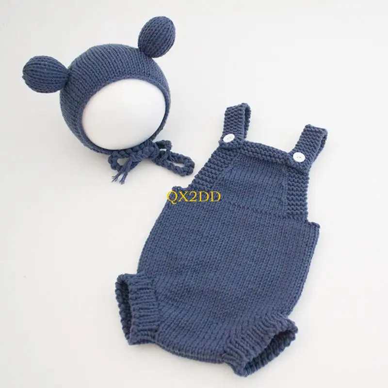 Disfraz fotografía bebé QX2D recién nacidos accesorios fotostudio pantalones y hat accesorios fotos - imagen 2