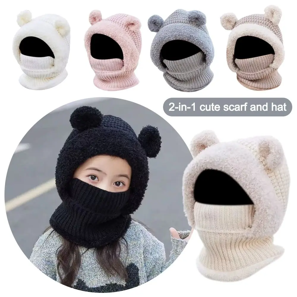 Gorro infantil de lana con orejeras y capucha suave - imagen 4