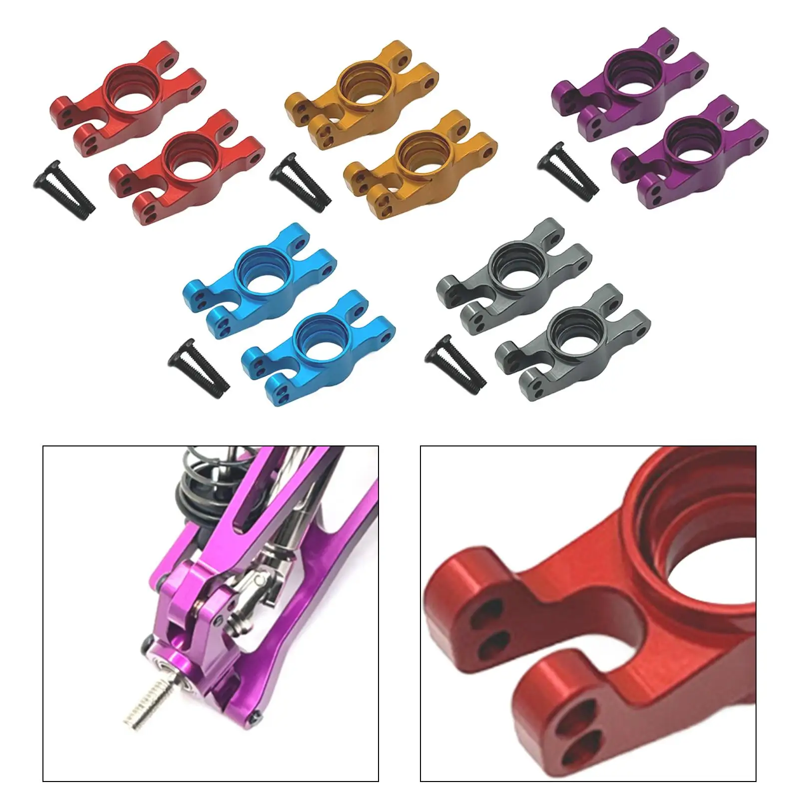 2Pcs 1/14 RC Car Rear Cup Aluminum Alloy Accessories Hobby Tool Chassis Kits RC Car Steering Component for RC Car 14209 Truck