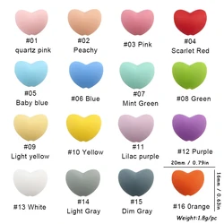 Cuentas de silicona con corazón y guisante para manualidades