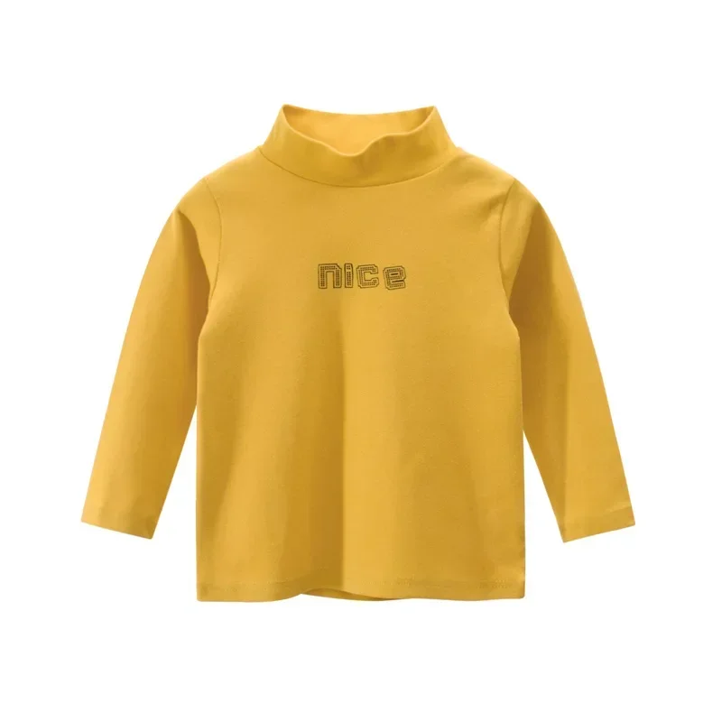 Camiseta de manga larga con cuello alto y estampado letras para bebé - imagen 3