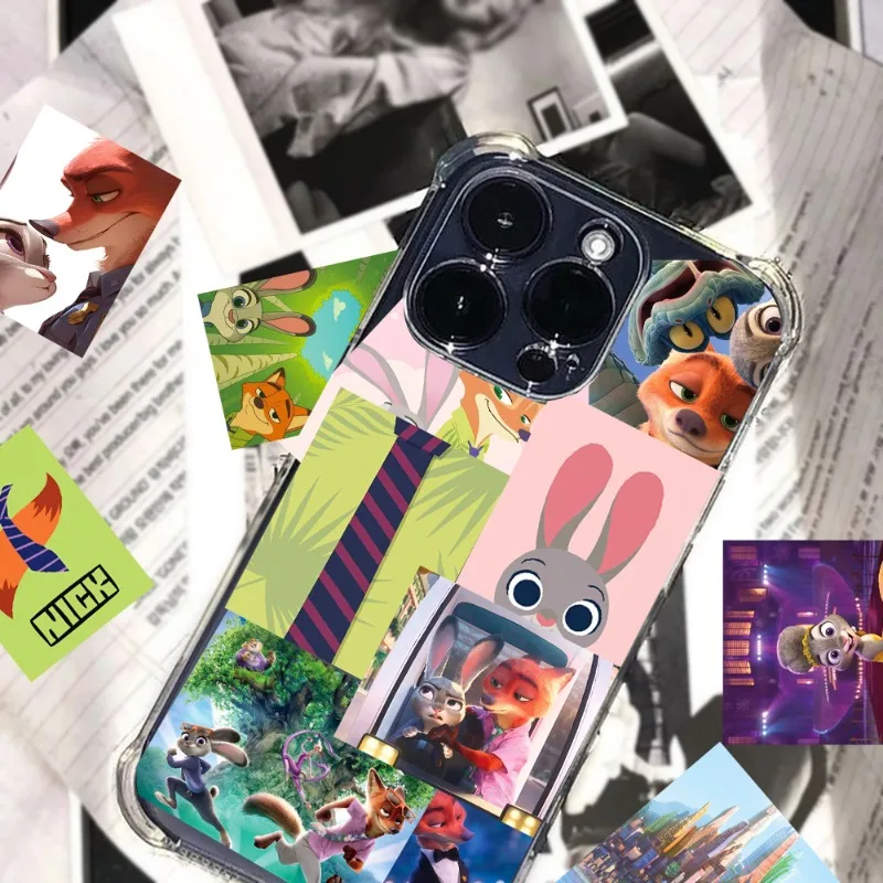 50 Uds Zootopia 2 Judy Nick pegatinas Disney Anime dibujos animados lindo adhesivo impermeable pegatina decorativa niños moda DIY calcomanía regalo - imagen 3