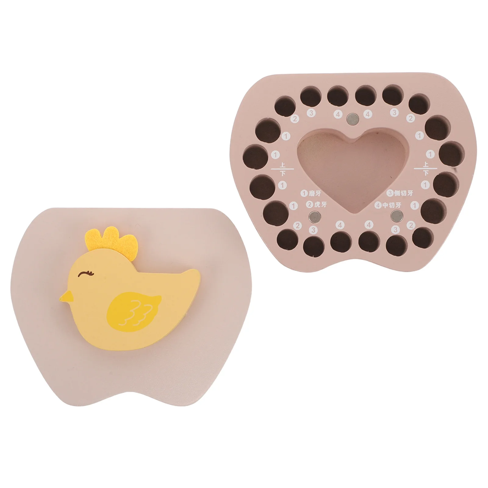 Caja de almacenamiento de dientes de bebé, organizador de recuerdos portátil de madera para niños y niñas, cordón Umbilical para dientes, primer cabello - imagen 4