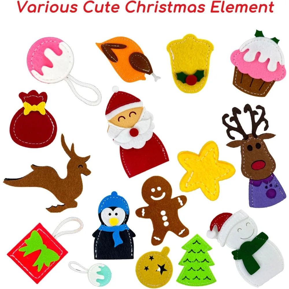 Libro ocupado de Navidad para niños pequeños, juguetes Montessori de Papá Noel, tablero ocupado para niño y niña, juguete educativo de aprendizaje, regalos de cumpleaños - imagen 3