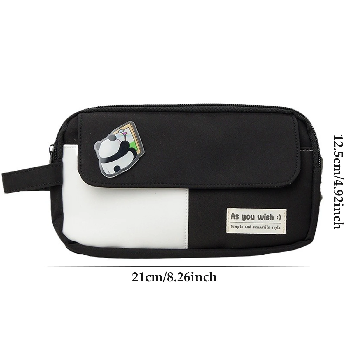 Bolsa de lápices con panda verde para estudiantes - imagen 5
