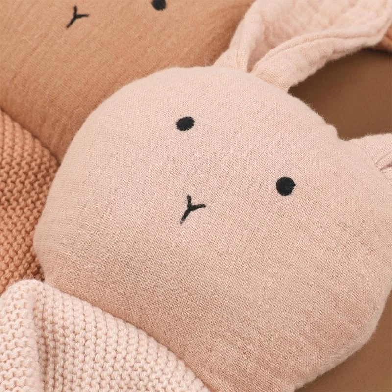 M76C calmar apaciguar toalla lindo conejo juguete para acurrucarse recién nacidos bebé muñeca durmiente - imagen 4