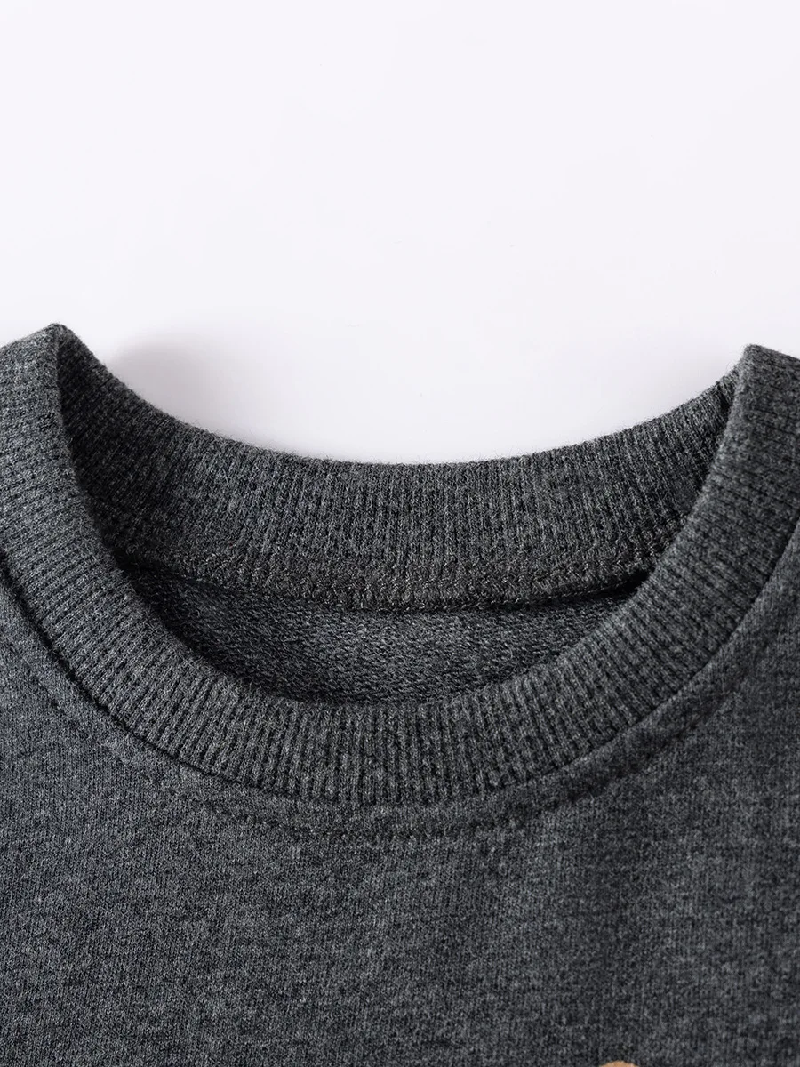 Vestido de tul de princesa de algodón para niñas pequeñas, vestido informal de otoño con estampado de animales de dibujos animados de manga larga, vestido para niños de 2 a 7 años - imagen 3