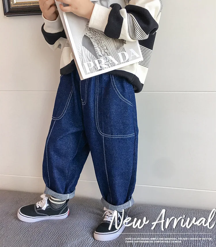 Denim harem pants