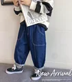 Denim harem pants