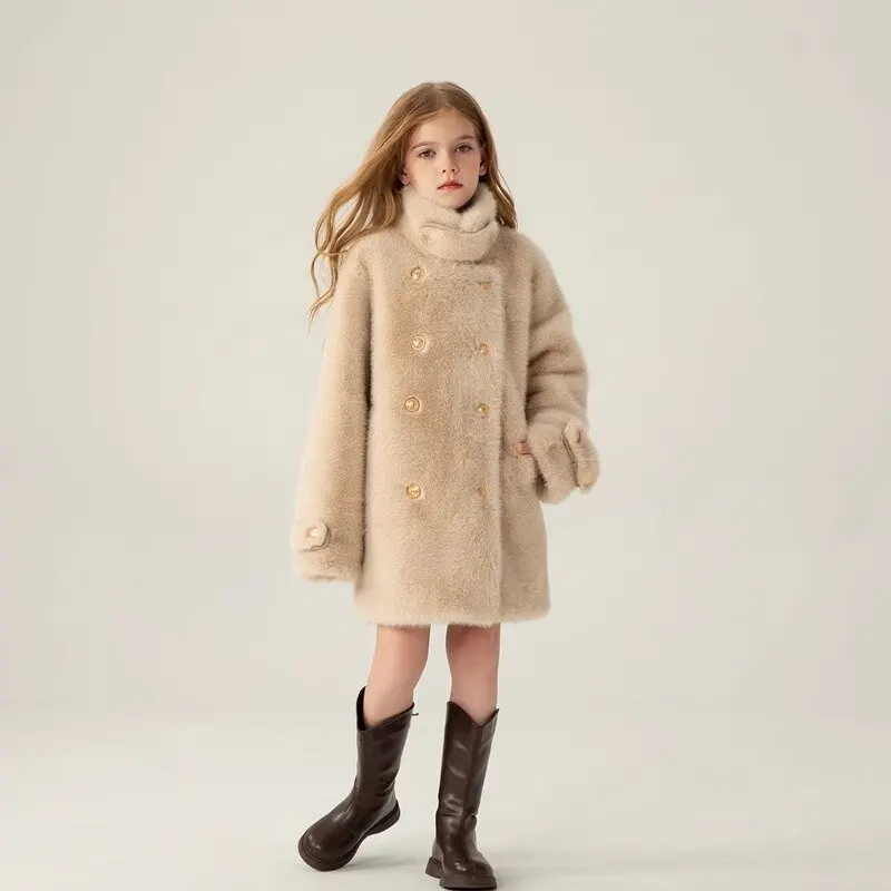 Parka de piel sintética para niños – Abrigo largo de invierno - imagen 2