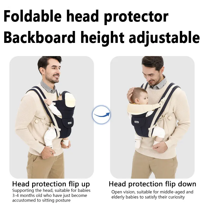 Taburete de cintura para bebé para las cuatro estaciones, correa de transporte multifuncional para niños pequeños, sujeción para viajes al aire libre, parte delantera y trasera Universal - imagen 3