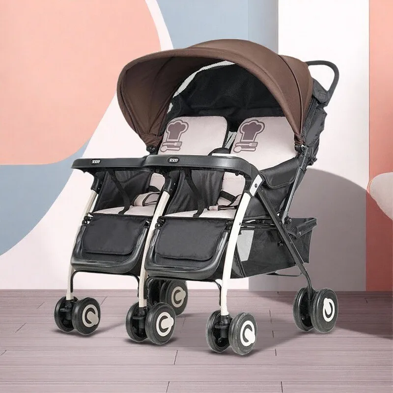 Cochecito doble convertible para gemelos – ligero y compacto - imagen 3