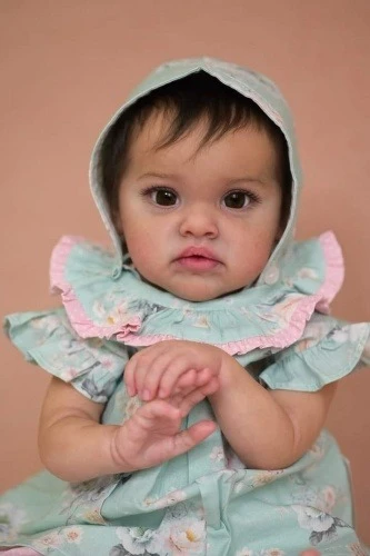 Chantal – Kit de muñeca renacida sin pintar con cuerpo y ojos de tela - imagen 2
