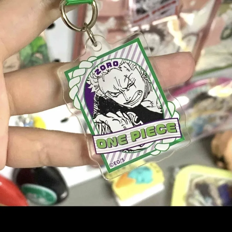 LLavero de moda de una pieza Luffy, llavero acrílico de la serie de dibujos animados de Anime, colgante creativo, joyería para coche, llavero, accesorios para regalos - imagen 3