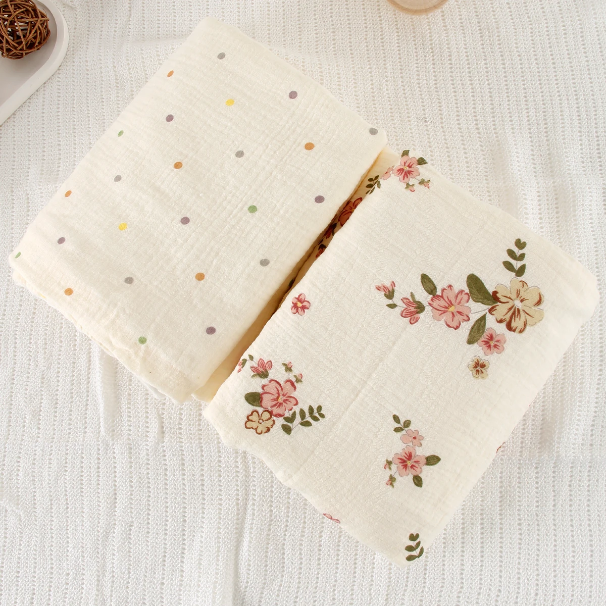 Manta de invierno para bebé y pañales, manta térmica suave de lana para recién nacido, ropa de cama de flores, colcha de algodón, ropa de cama infantil, envoltura envolvente