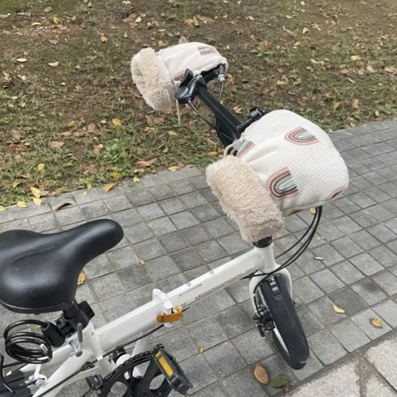 D7YD cochecito a prueba viento manoplas manoplas para deportes aire libre oso dibujos animados calentador manos - imagen 5