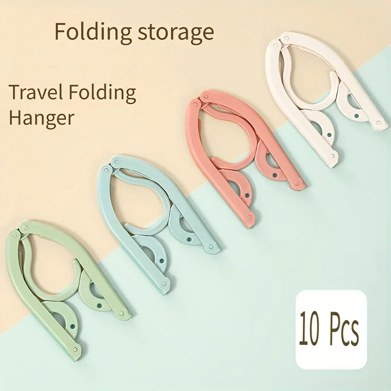 Perchas de viaje plegables portátiles, estantes de secado de ropa que ahorran espacio, ideales para crucero y artículos esenciales de viaje, 10 Uds. - imagen 5