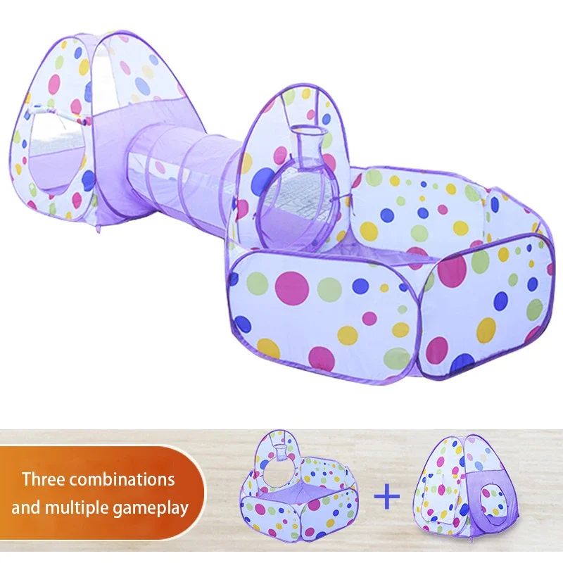 IMBABY Parque infantil plegable 3 en 1 con piscina de bolas y túnel - imagen 3