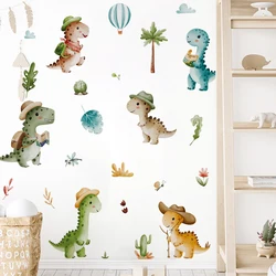 Pegatina de pared vinilo dinosaurio acuarela para habitación infantil