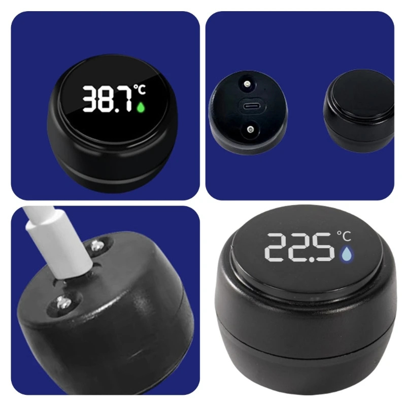 Termógrafo de baño para bebé con pantalla LED, medidor de temperatura del agua impermeable recargable para bebé, recordatorio diario de temperatura del baño - imagen 4