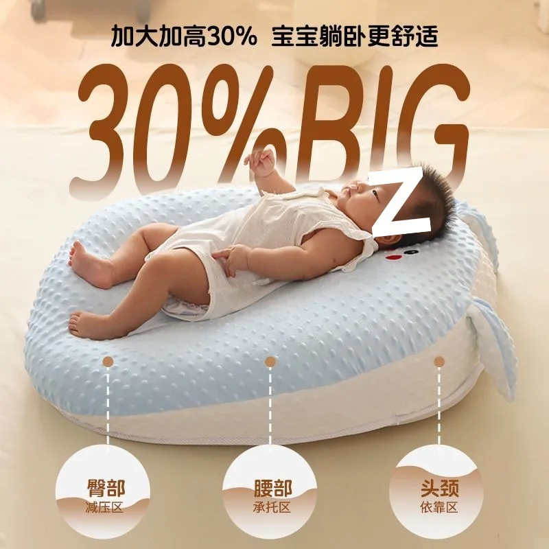 Almohadas para bebé, almohadilla antipisaliva para perezosos, calmante, de terciopelo de frijol, antiasfixia, herramienta para tumbarse para recién nacido, almohada al por mayor - imagen 4