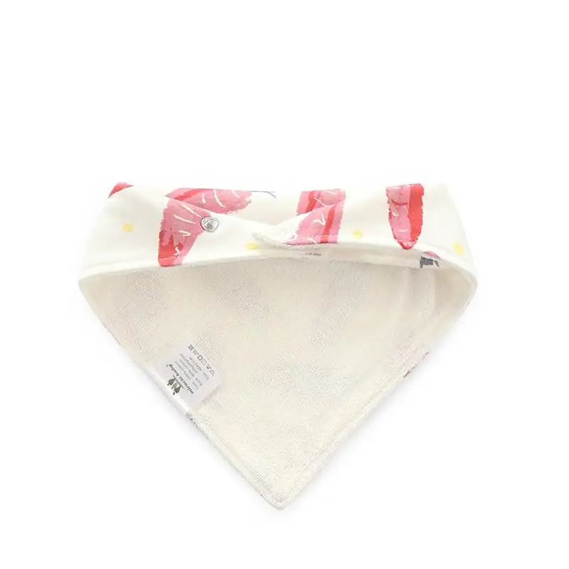3 unids/pack bufanda de algodón puro para bebé, Baberos Bandana de tela para eructar, babero para bebé recién nacido, niña, niño pequeño, bufanda con estampado de dibujos animados, babero de 2 capas - imagen 4