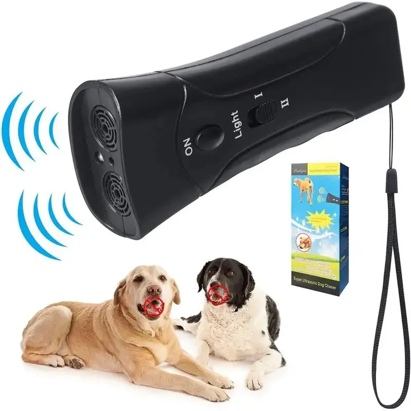 Repelente de perros LED ultrasónico de perros, dispositivo antiladridos, repelente láser para perros, dispositivo de entrenamiento, herramienta de entrenamiento para perros al aire libre - imagen 4