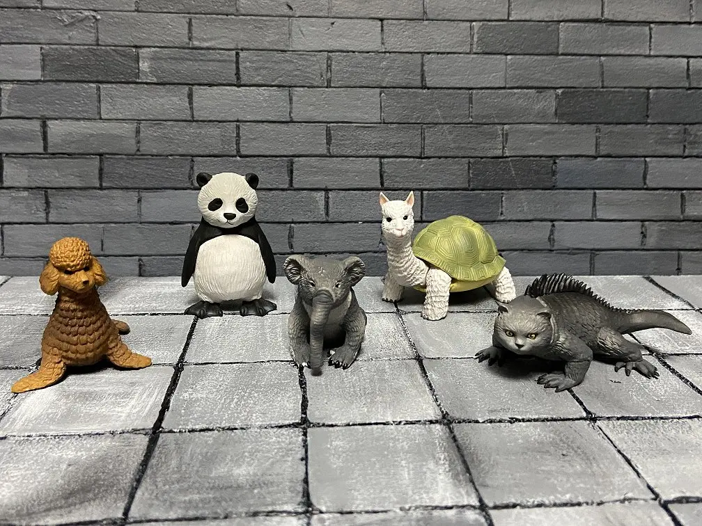 Stasto Cápsula de piedra de pie, juguetes, tiempo-espacio, deriva, Isla de Nazopagos, animales extrañas, alpaca, Tortuga, panda, pingüino, caniche, figura de sello - imagen 5