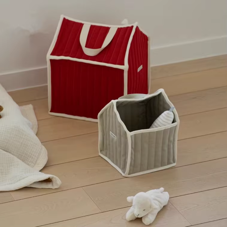 Bolsa organizadora de algodón para juguetes y ropa de bebé - imagen 2