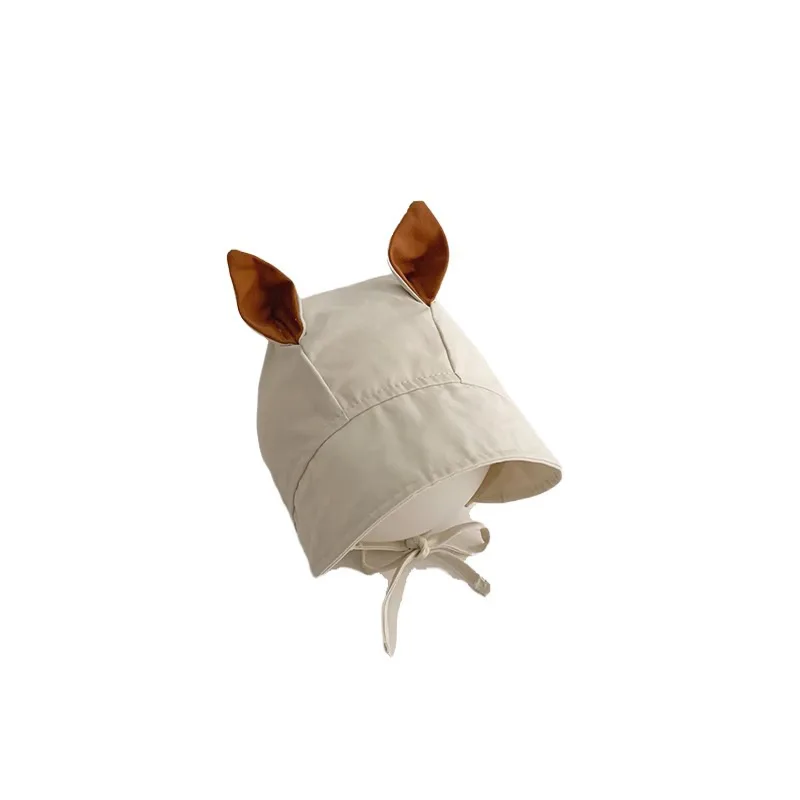 Gorro de algodón transpirable con orejas de conejo para recién nacido - imagen 2