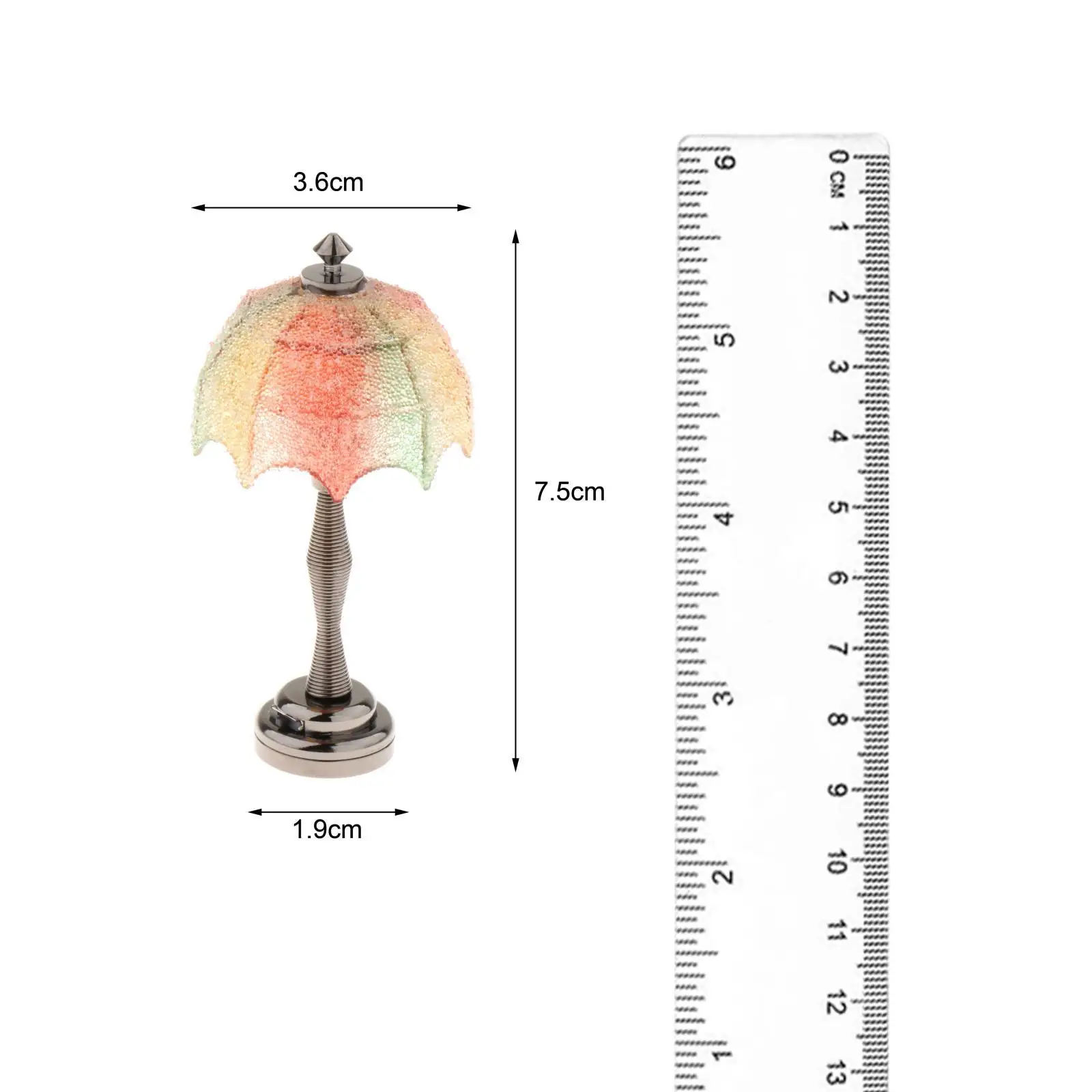 1/12 Dollhouse Miniature Table Lamp Accessories Toy Micro Landscape Furniture for Home Bedroom Living Room Dining Room Decor