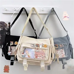 Itabag Kawaii de estilo japonés para muñecas, bolsos grandes, nuevos bolsos escolares de nailon para chicas adolescentes, bolso grande de hombro, bolso cruzado JK