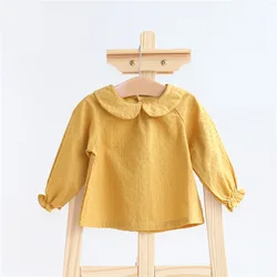 Blusa bebé niña manga larga algodón – estilo casual primavera