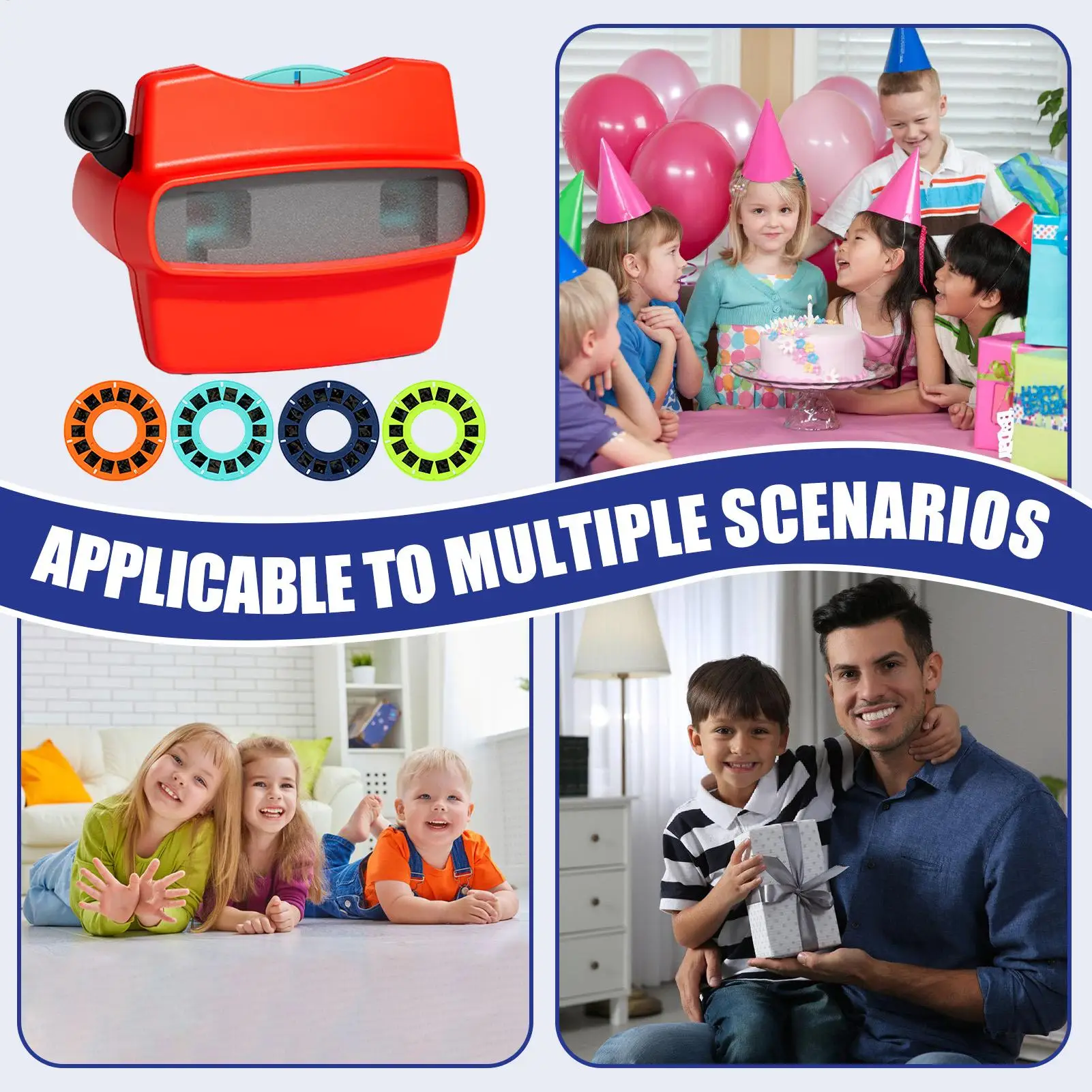 Nuevo cubierta de observación 3D, máquina de visualización educativa 3D, Mini teatro Unicorn, juguetes luminosos, regalo para niños, juguetes de juego grandes