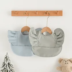 Babero antisuciedad impermeable con alas de ángel para bebé