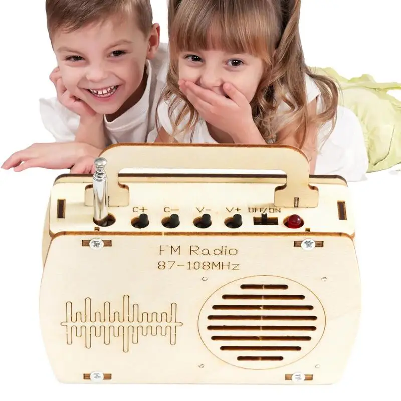 Kits de ciencia para niños, Kit educativo de Radio FM, juguetes de aprendizaje para niños, juego de ensamblaje para estudiantes para el hogar, aulas y escuela