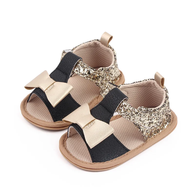 Nuevos zapatos de verano para niñas, bonitas sandalias ostentosas con suela de goma suave para primeros pasos de PU para bebés, sandalias de moda para recién nacidos de 0 a 18M - imagen 3