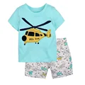 Cyan helicopter