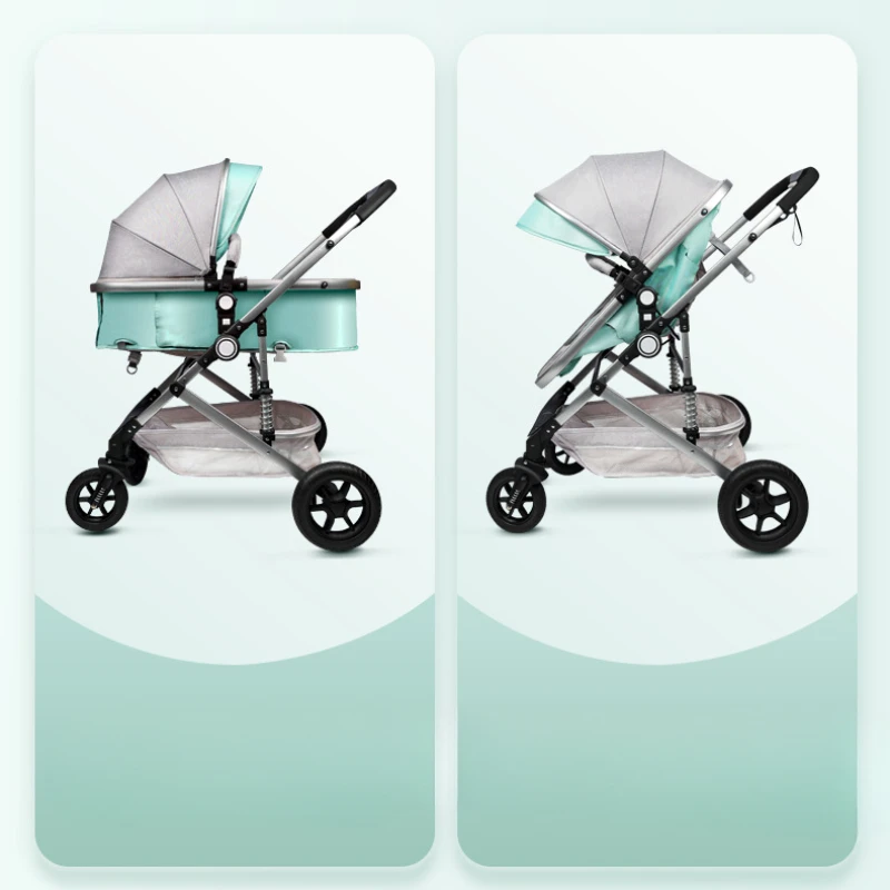 Cochecito de bebé convertible con capazo XL y ruedas todoterreno - imagen 3
