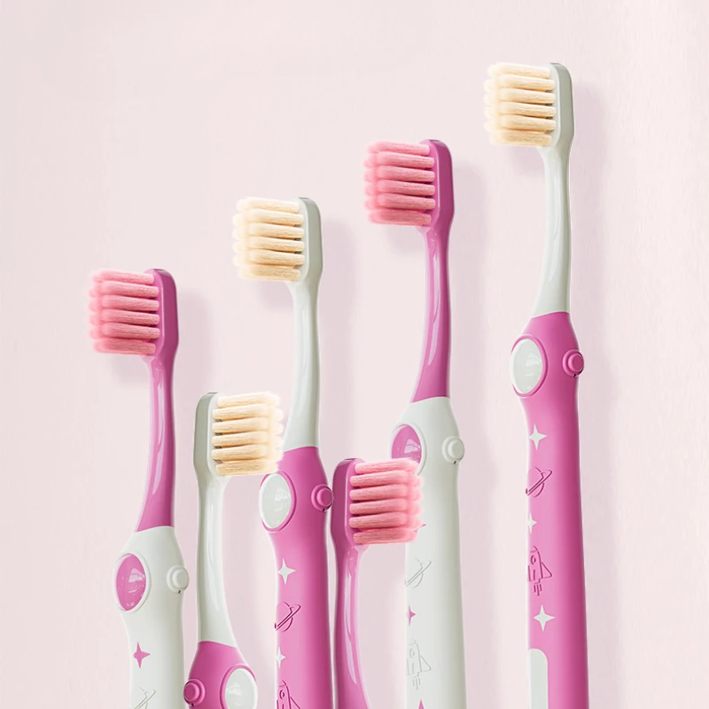 6 uds astronautas de dibujos animados 6-12 años cepillo de dientes para niños cuidado Dental niños dientes limpios familia de bebés cepillos de dientes de cerdas suaves finas - imagen 5