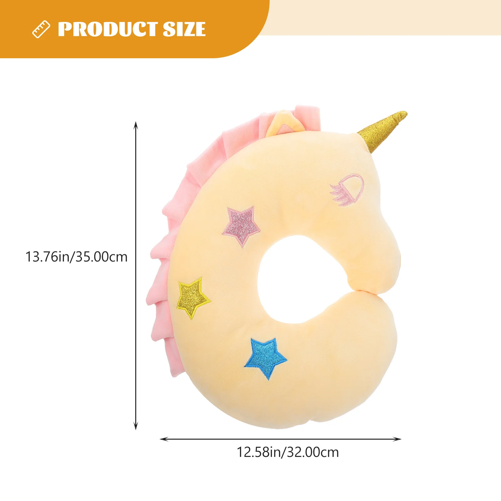 Almohada de cuello de unicornio de dibujos animados, cómoda y suave almohada de soporte para el cuello en forma de U para viajes, oficina, descanso para dormir, escritorio, cojín para dormir - imagen 4