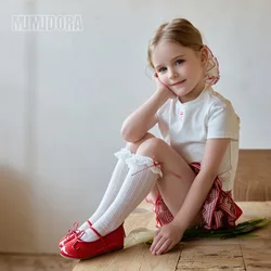 Medias de malla transpirable hasta la rodilla para niña – Elásticas