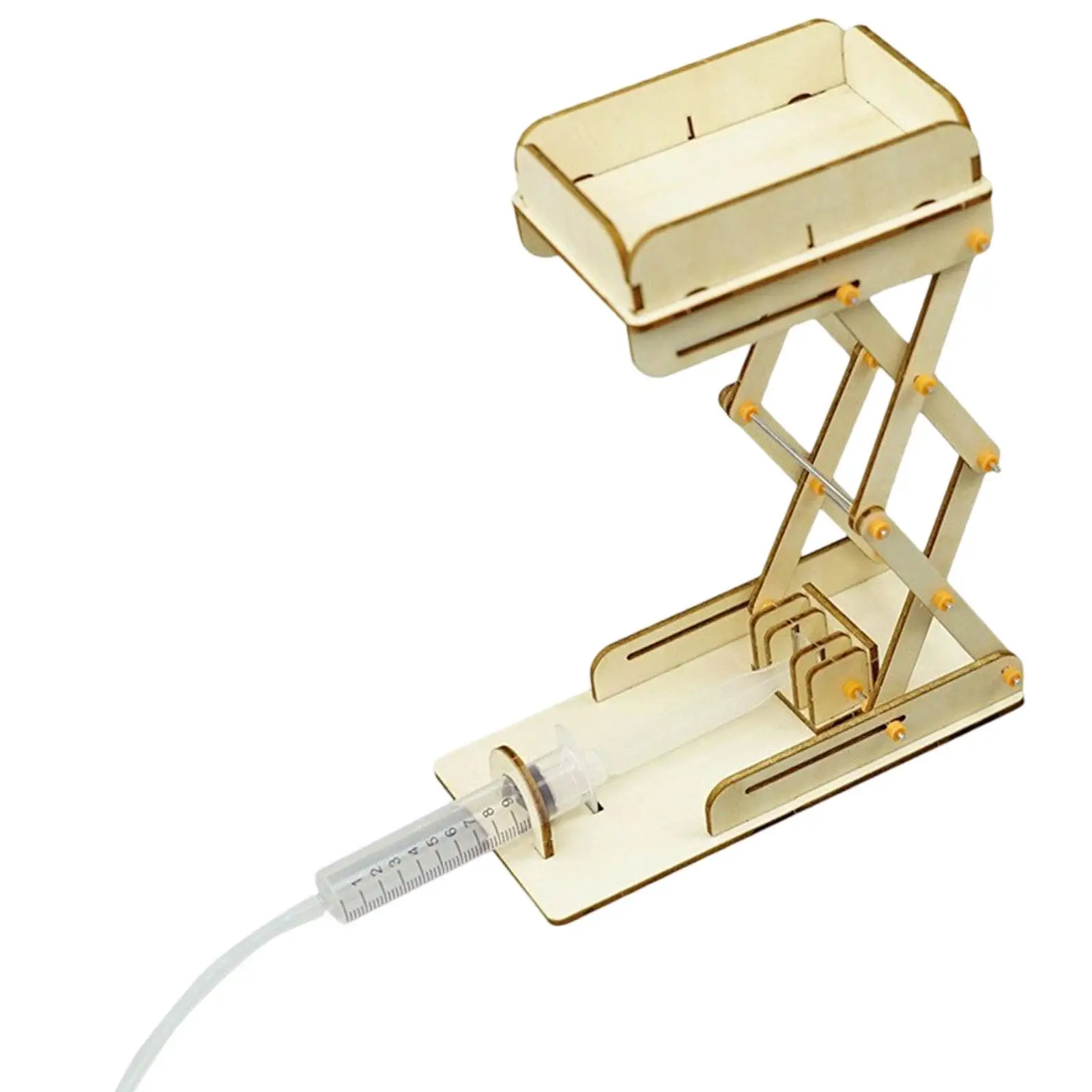 Hydraulic Experiment Lift Table Science Experiment Stem Physics Principle Novelty Innovation DIY Wooden Elevator Toy for Kids