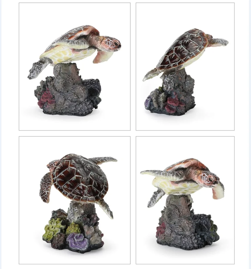 Juguetes cápsula originales Gran mini colección ilustrada de criaturas vivas: figuras de Manta Ray de pez león de arrecife Coral - imagen 4