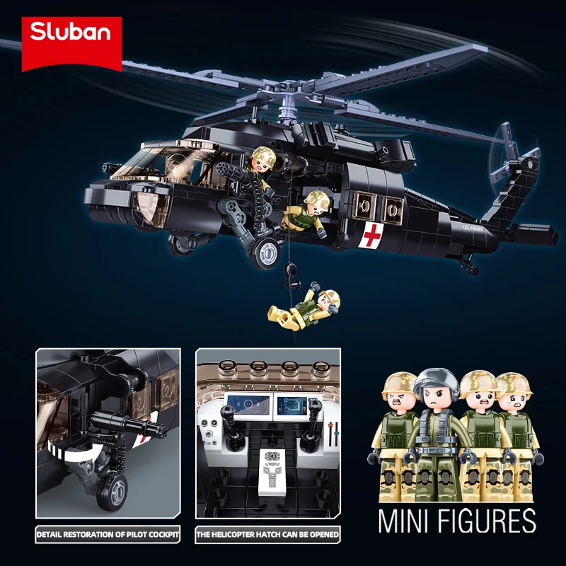 UH-60L Black Hawk: bloques de construcción de helicóptero educativo - imagen 4