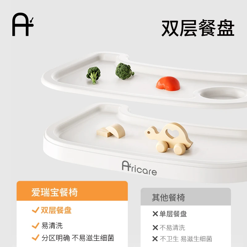 Silla de comedor para bebé, mesa de comedor multifuncional para bebé, silla para uso doméstico, plegable para que los niños para comer crecer hasta 6 años - imagen 4