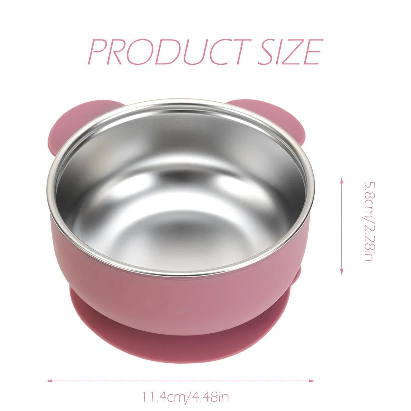Plato de silicona y acero inoxidable para bebé – Autoalimentación